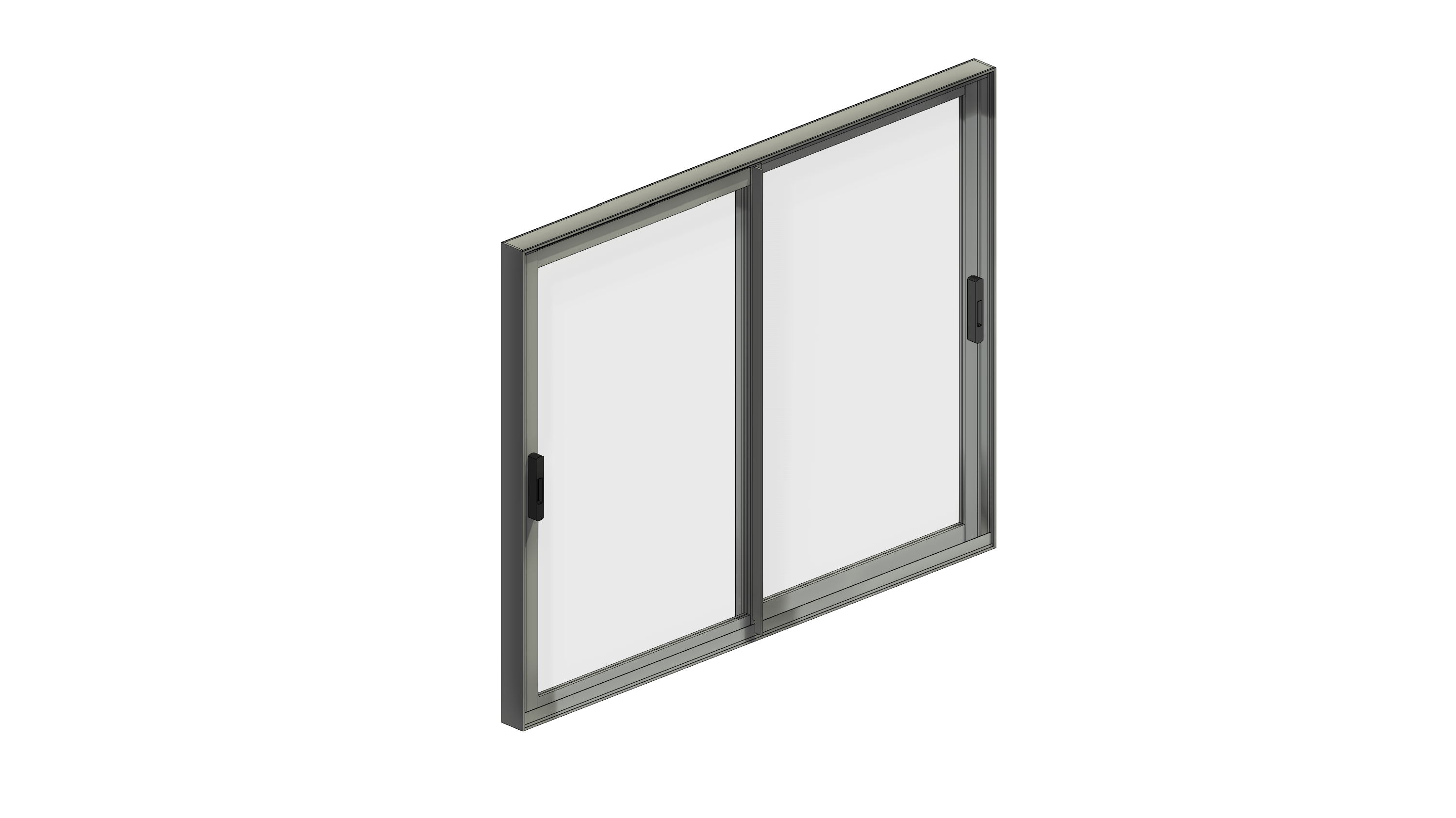 Janela de Correr - 2 Folhas Móveis em Vidro - Linha Class - (Chumbamento)