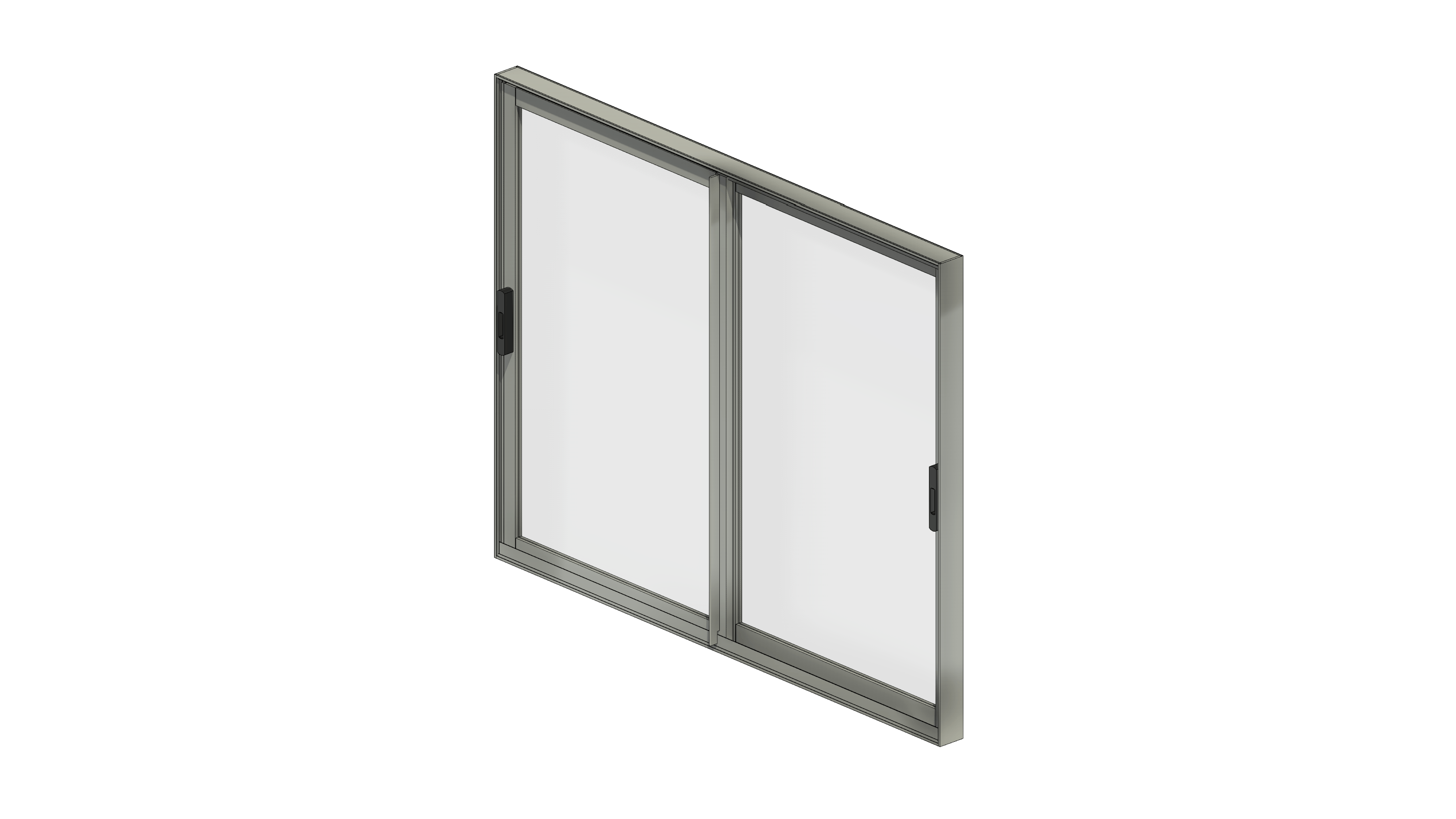 Janela de Correr - 2 Folhas Móveis em Vidro - Linha Class - (Chumbamento)