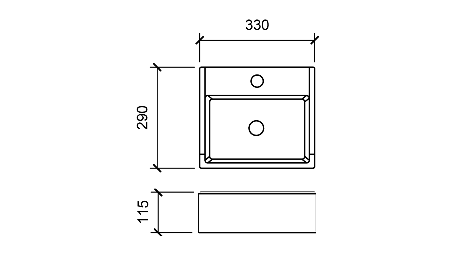 Cuba de Semi-encaixe Roma - Japi