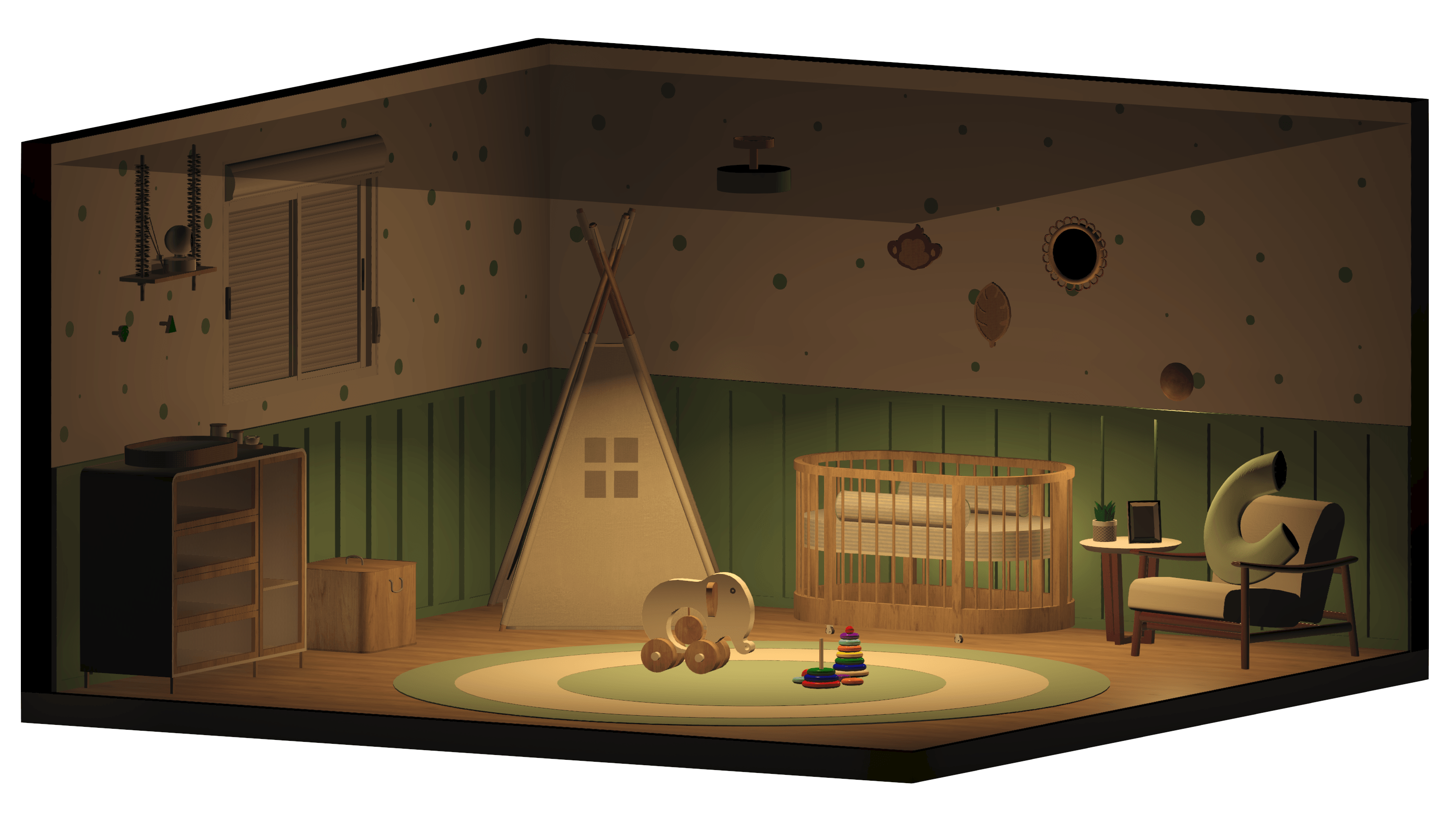 Quarto de bebê - Verde Serenidade