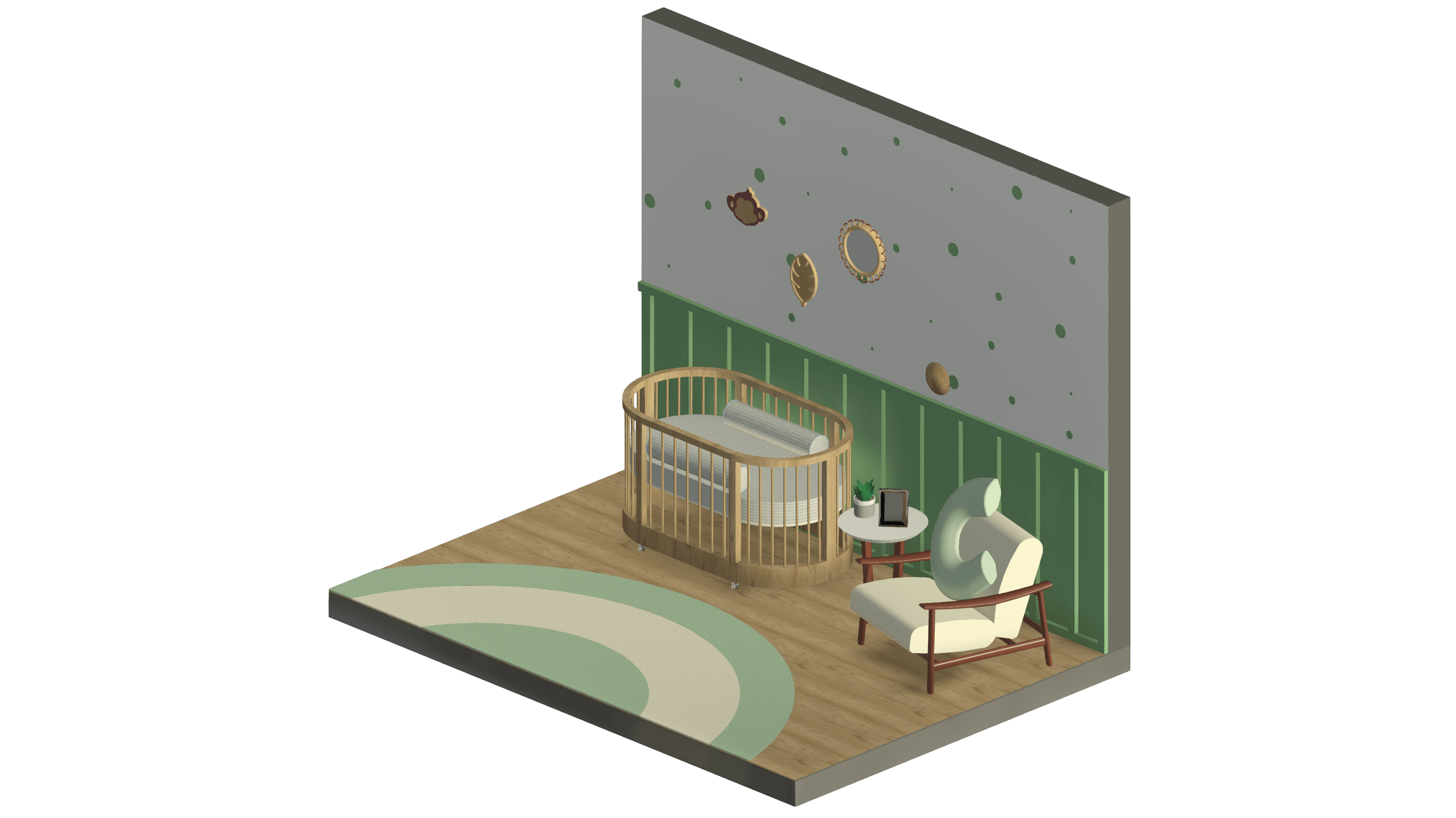 Quarto de bebê - Verde Serenidade