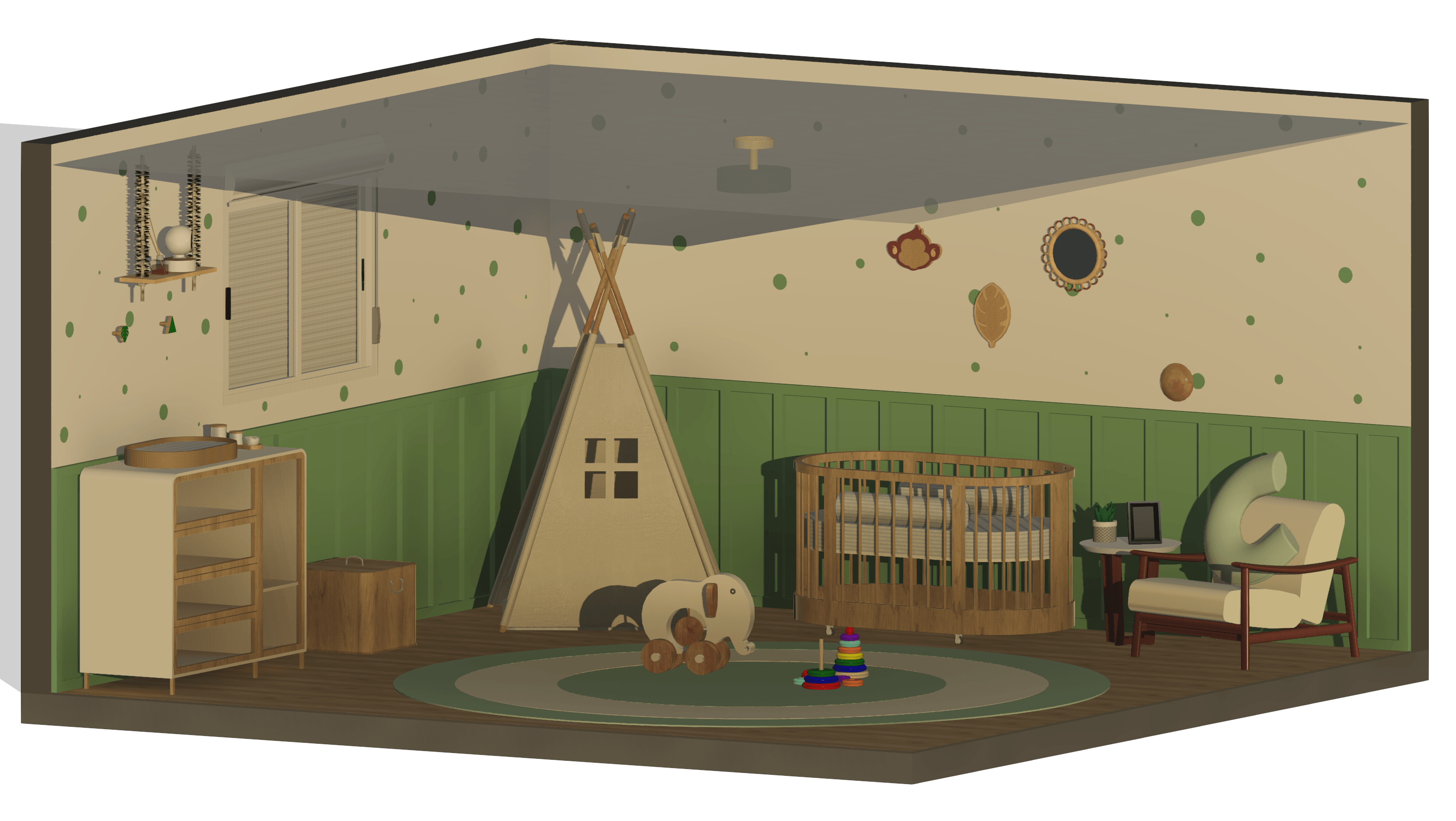 Quarto de bebê - Verde Serenidade