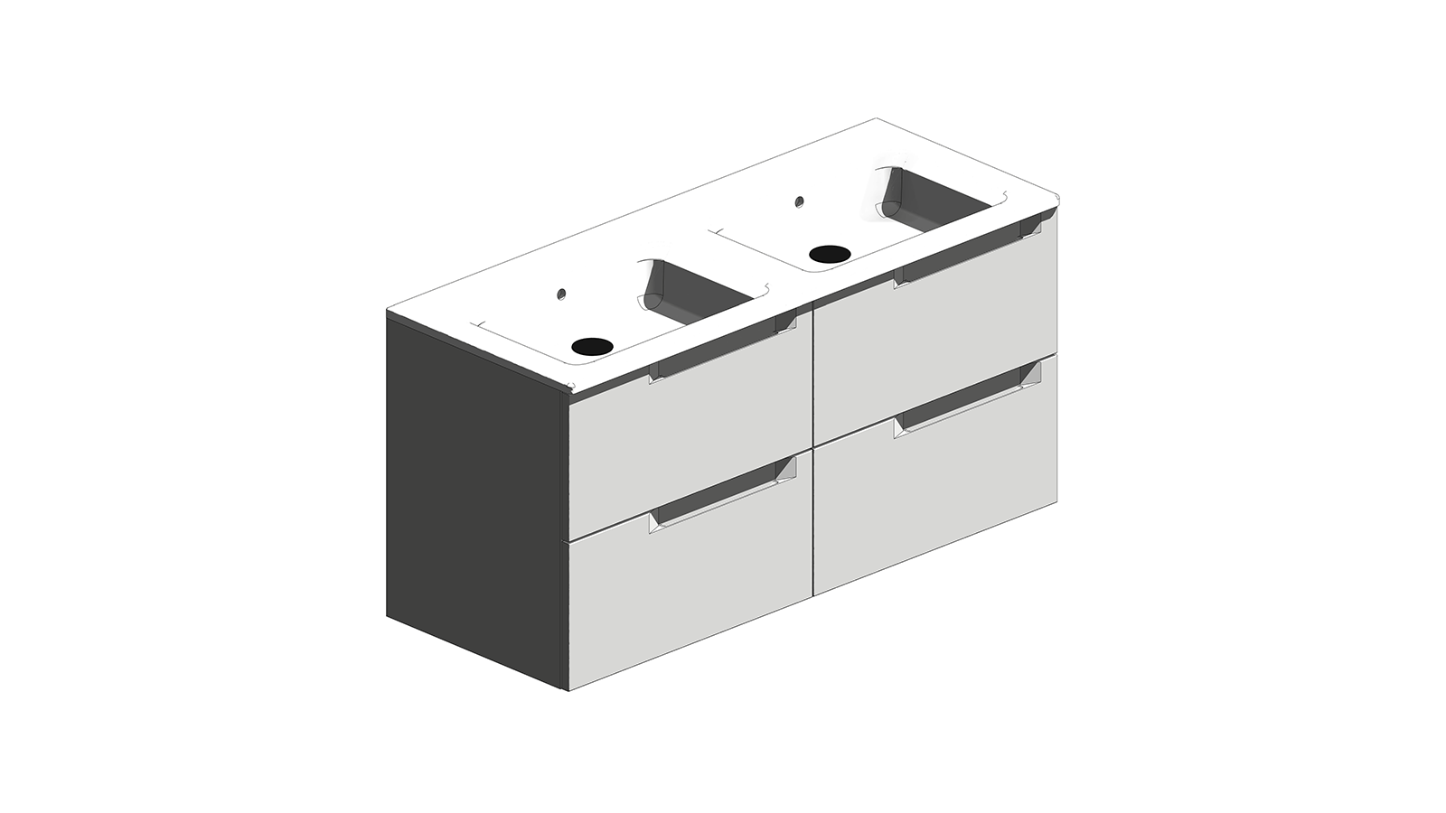 Lavatório Duplo Com Gabinete