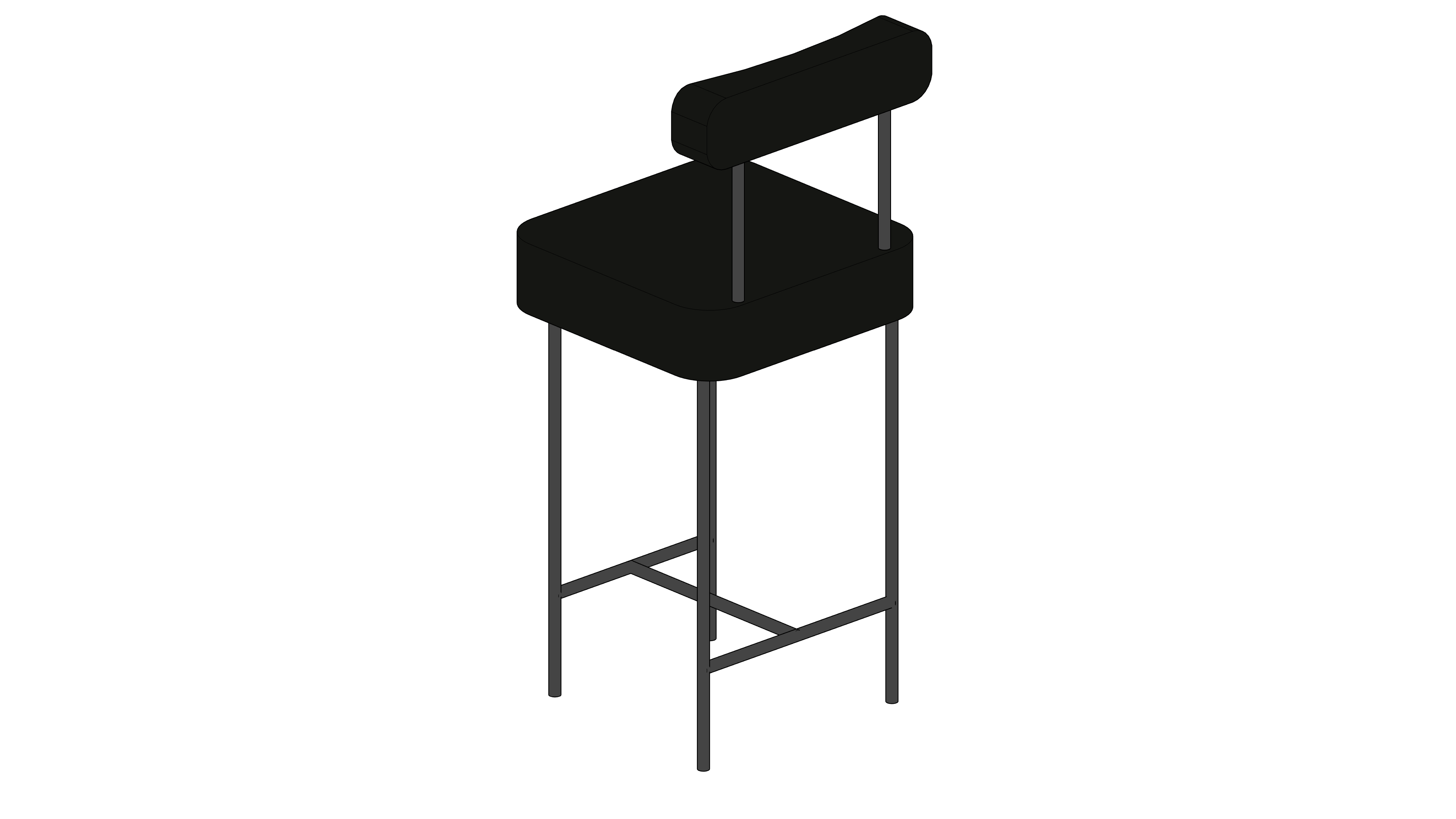 Banqueta Alta Estofada