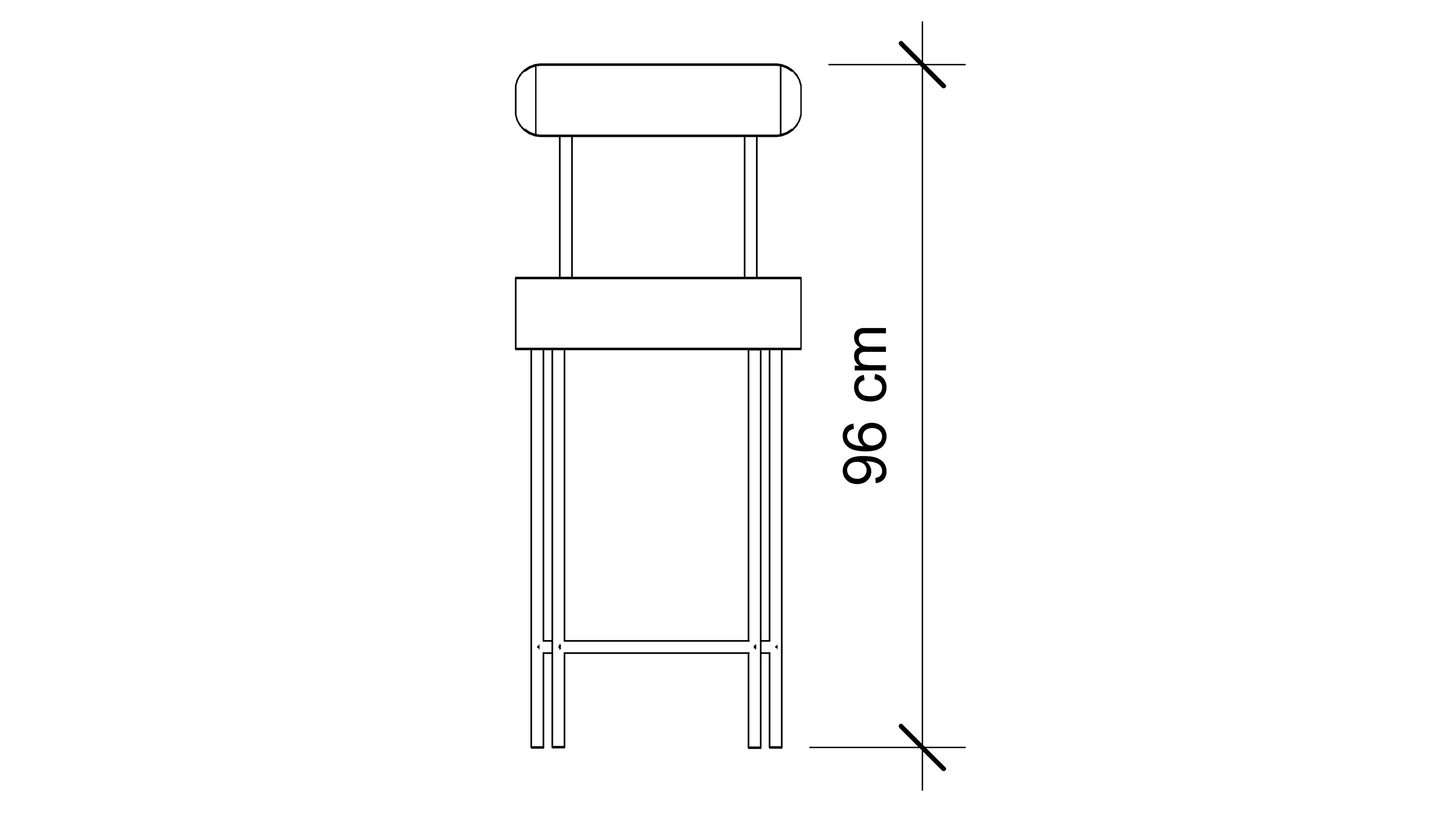 Banqueta Alta Estofada